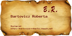 Bartovicz Roberta névjegykártya